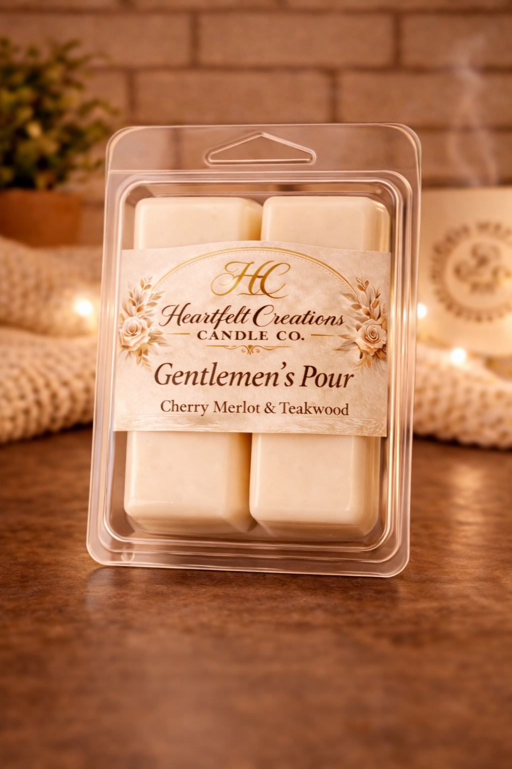 Gentlemen’s Pour                           4 oz Wax Melt.                          Cherry Merlot & Teakwood