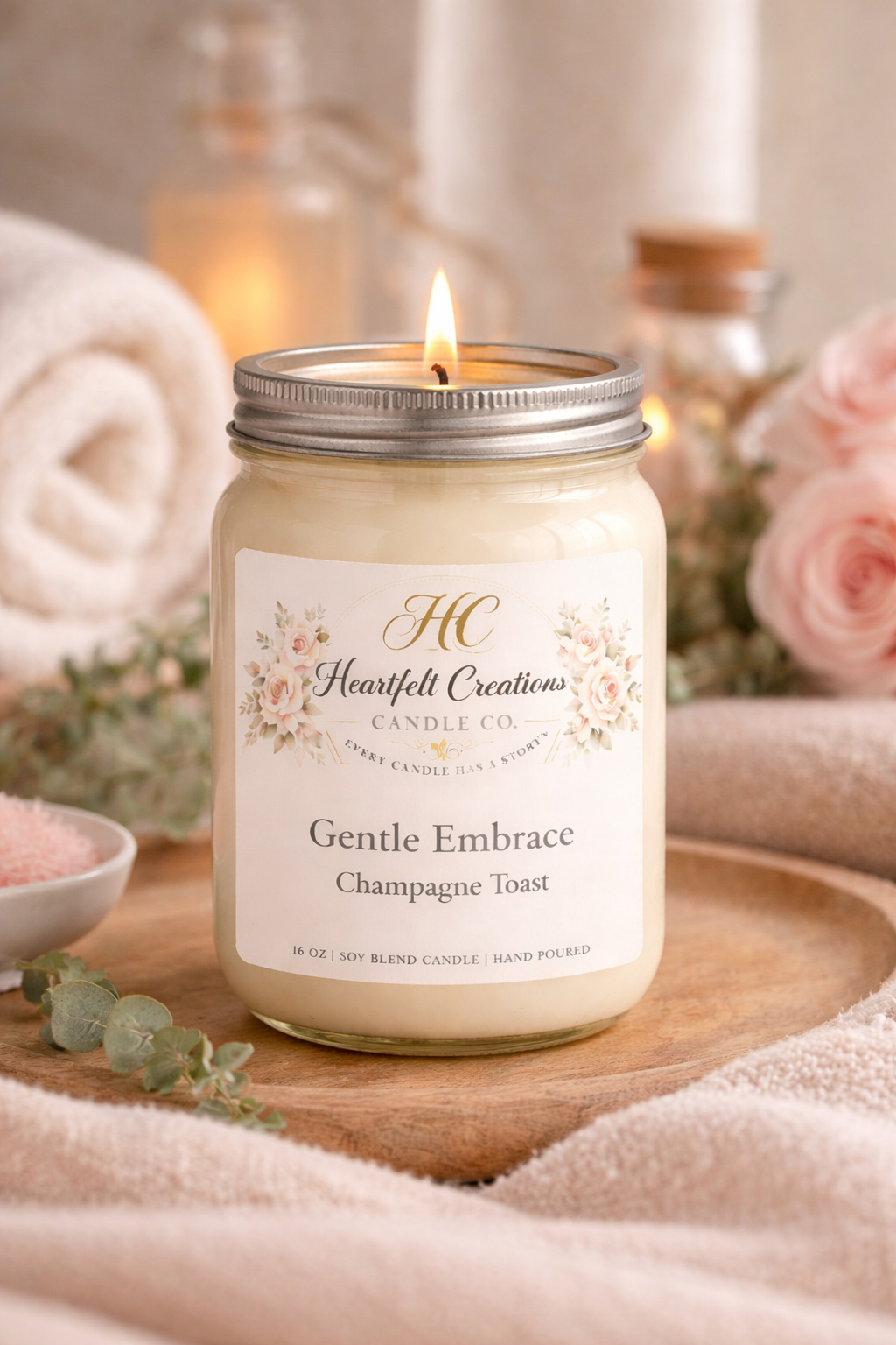 Gentle Embrace                              16 oz Candle                   Champagne Toast