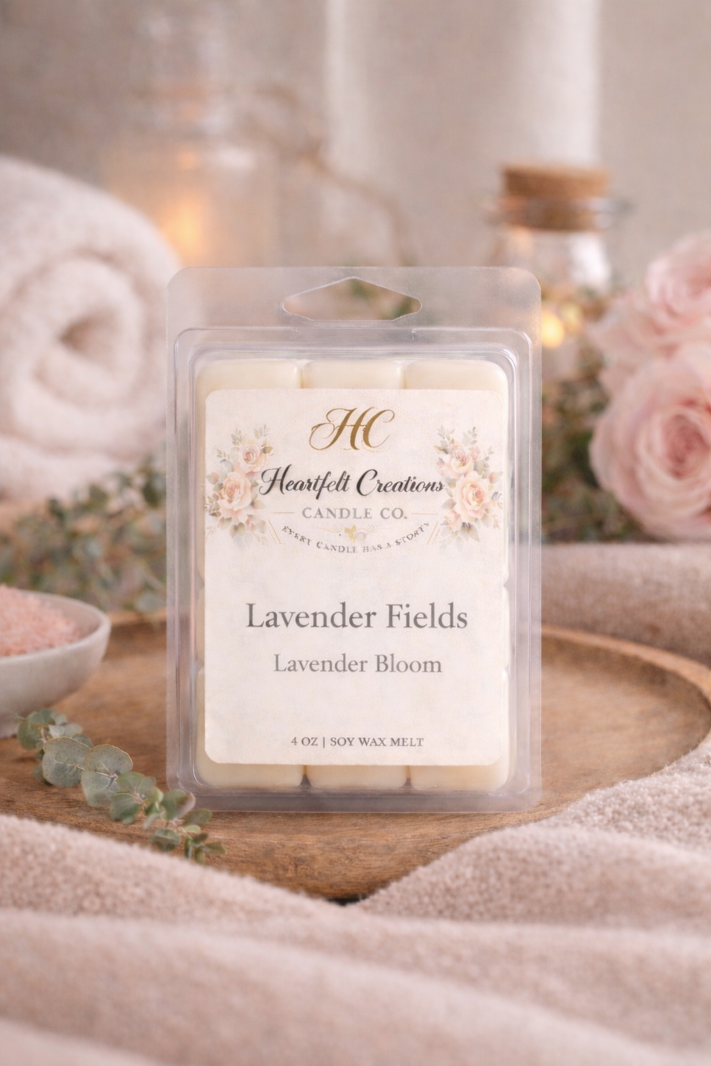 Lavender Fields                               4 oz Wax Melt.                      Lavender