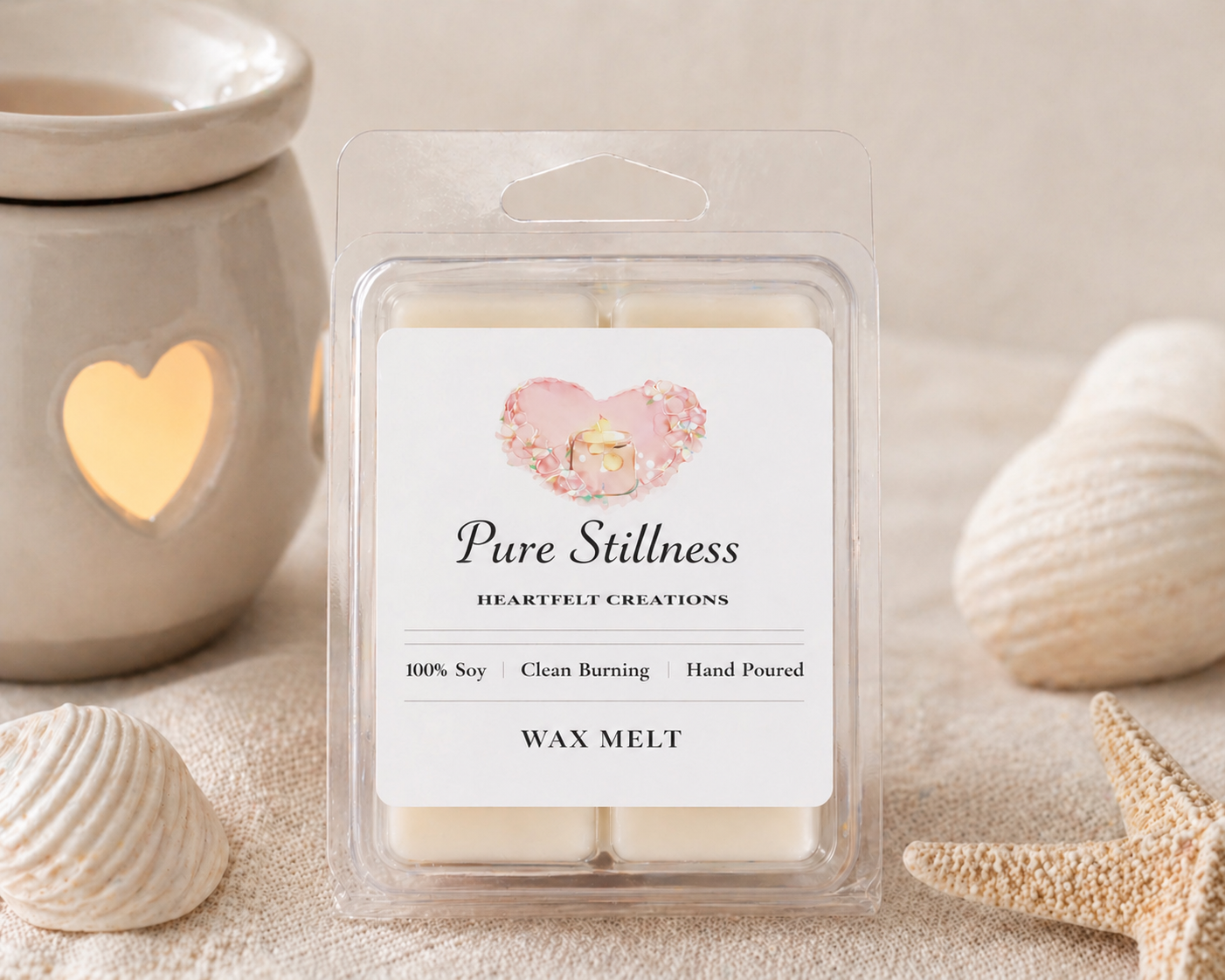 Pure Stillness ~                               4 oz Wax Melt.                      Lavender & Vanilla.