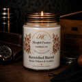 Burnished Barrel ~                          16 oz Candle                              Sweet Tobacco & Leather.